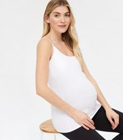 New Look Maternity White Jersey Nursing Cami